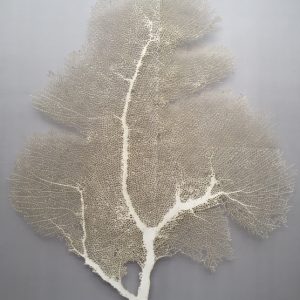 Losing the Thread 73x60cm silver leaf, pins, silk Gall P £2600