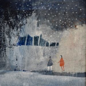 Julie Collins, Great Toller Winter, acrylic&watercolour, framed, 30x30x3cm, 0.3, £450, signed