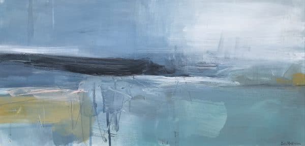 Sea Gazing I 29x60cm acrylic and charcoal on canvas Gall P £825