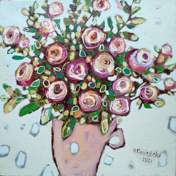 Bouquet I oil on canvas 30x30cm £250