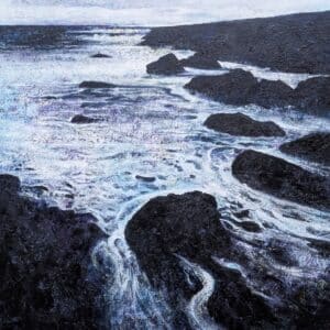 Coastal 100 x 100 x 4 cm, OIl & Cold Wax on Canvas, Unframed (£1500 to artist)