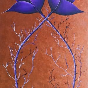 Duet 100 x 50 x 3.5 cm Acrylic on Box Canvas Unframed £447.50 To Artist Louisa Corr