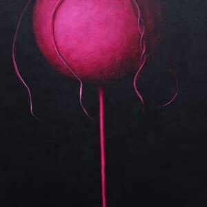 Singular Bloom 100 x 50 x 3.5 cm Acrylic on Box Canvas Unframed £447.50 To Artist Louisa Corr